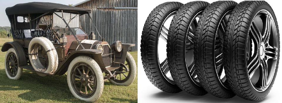 Sản xuất lốp xe lúc trước và hiện tại 